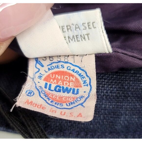 Liz Claiborne Collection Union Made USA Womens Navy Linen A-Line Skirt Size 8 - Picture 5 of 8